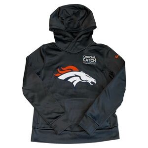 Denver Broncos Pullover Hoodie Womens S Gray NFL Team Apparel Crucial Catch Nike